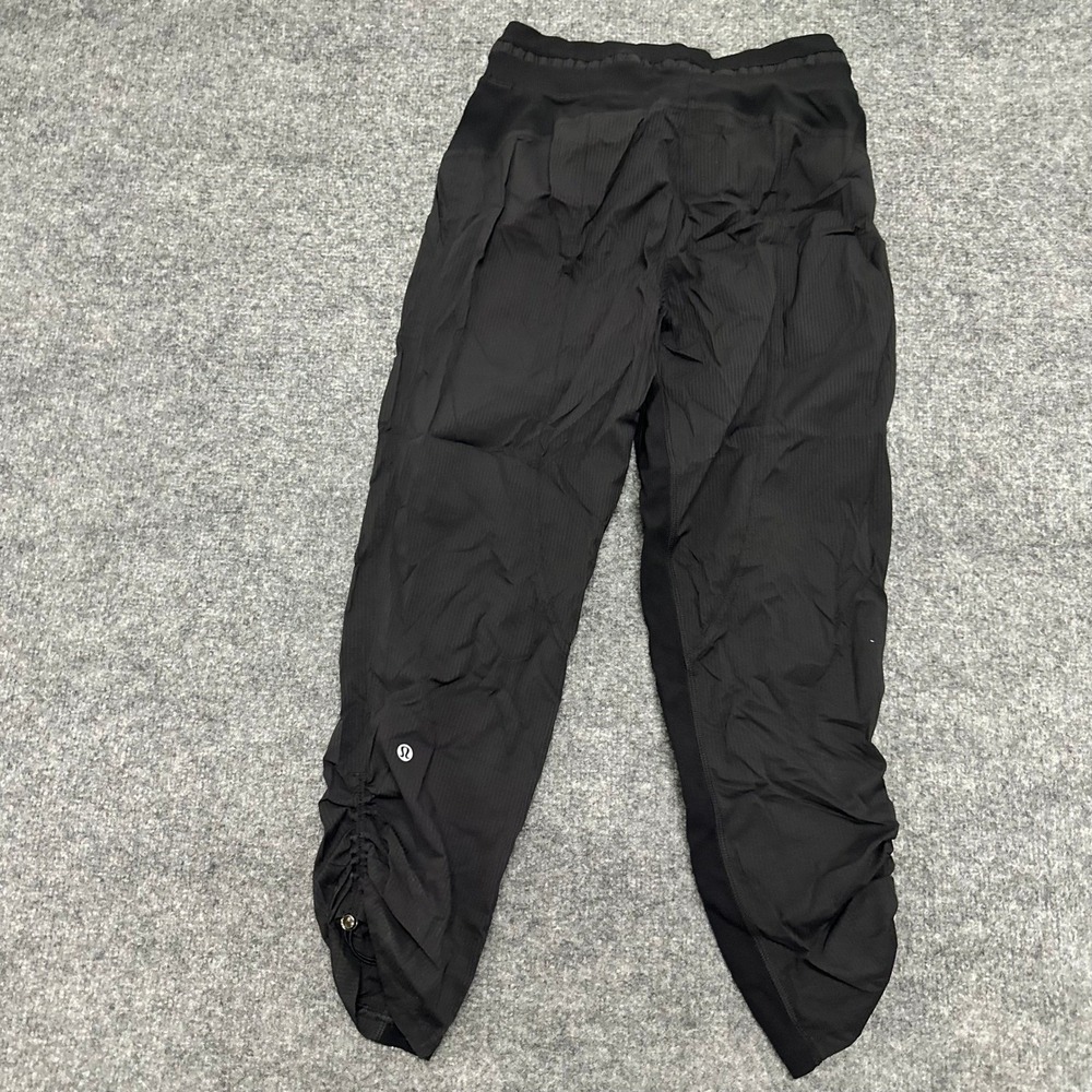 Lululemon Joggers Womens Size 4 Black Ruched Cinch Crop Athletic Yoga Pants